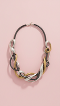 Sculptural Mixed-Metal Necklace
