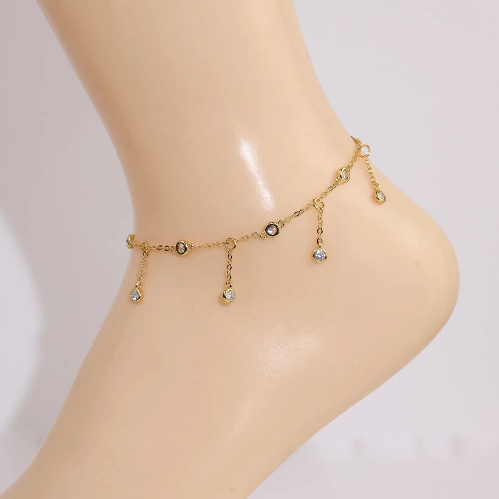New Fashion Design Water Drop Bling Oval CZ Choker Necklace Lariat Long Bar Tear Drop Y Shape Long Tassel Women Jewelry